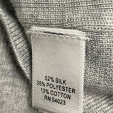 Banana Republic Womens Gray Silk Polyester Blend Button Down Cardigan Sweater