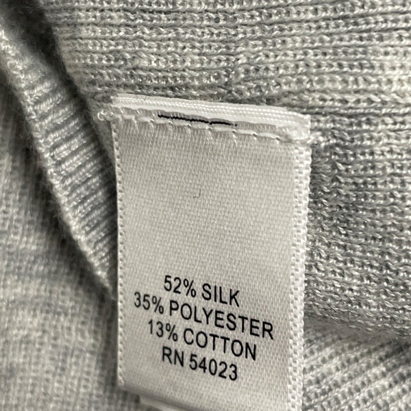 Banana Republic Womens Gray Silk Polyester Blend Button Down Cardigan Sweater
