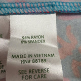 Lilly Pulitzer Womens Aqua Pink Rayon Spandex Floral-Print Maxi Dress Size XS