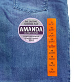 Gloria Vanderbilt Womens Blue Amanda Slimming Pull-On Denim Jeans Size 16