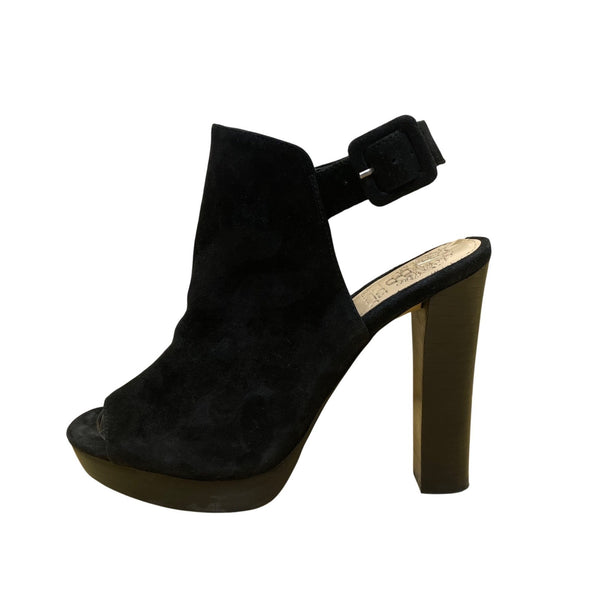 Vince Camuto Women’s Black Suede Open-Toe Gilsa High Heel Size 6.5M