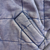 Free People Womens Blue Quilted Cotton Jacket Zip Front Lightweight Casual Sz S