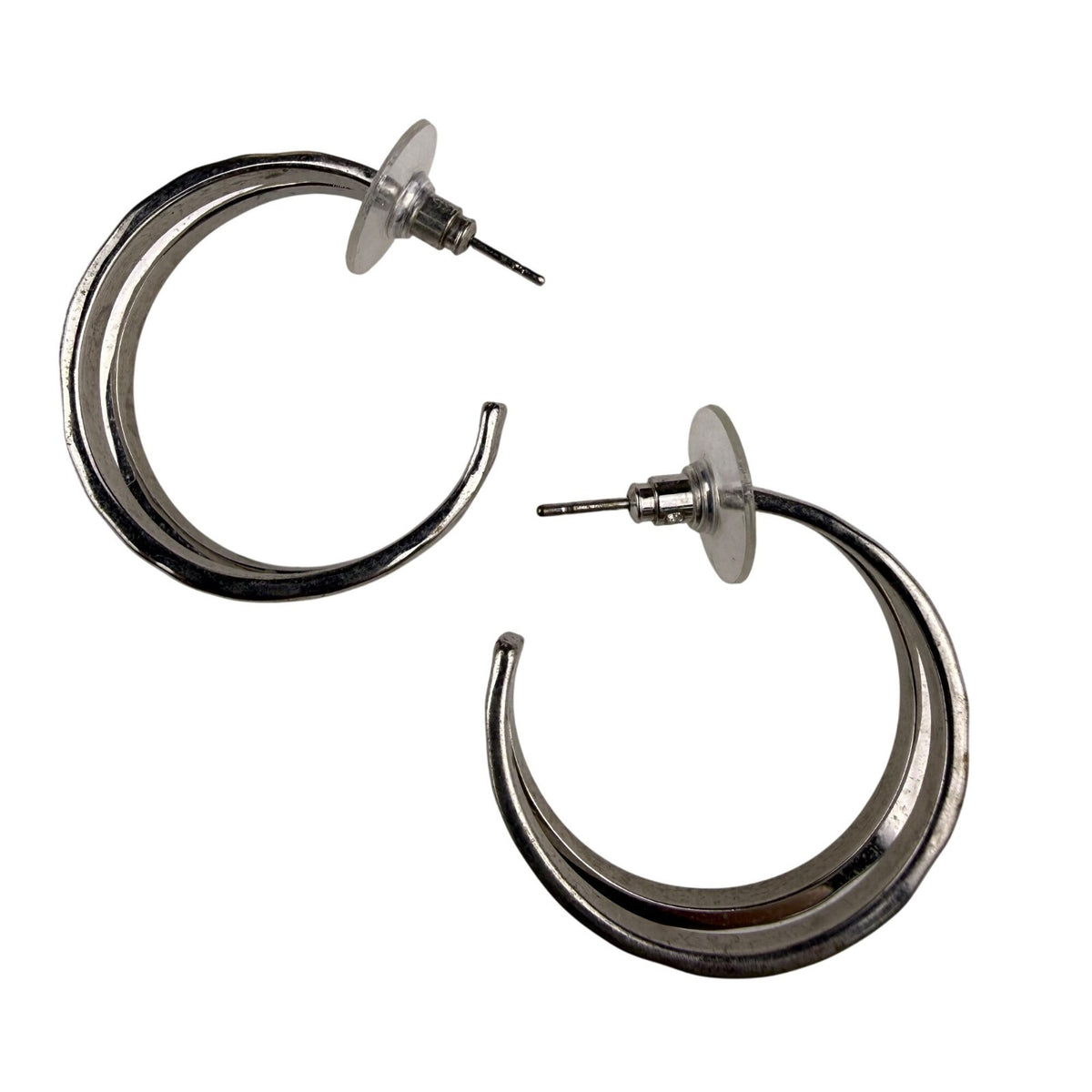 Kendra Scott Womens Silver Tone Silver Hoop Earrings  Modern Design