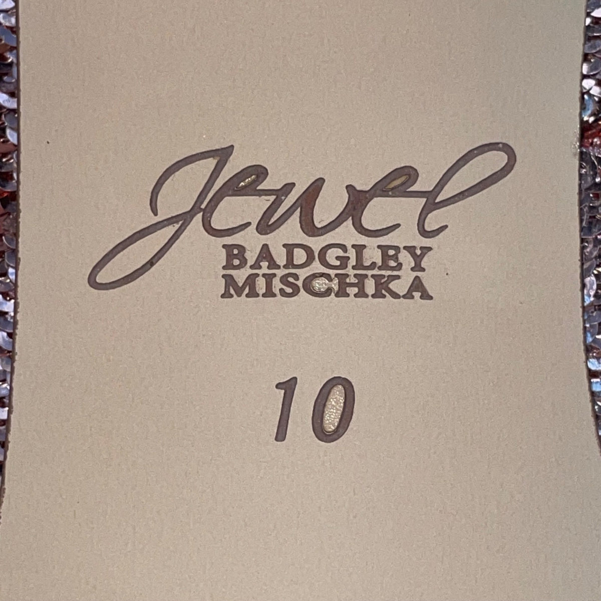Jewel Badgley Mischka Women’s Rose Sequined Pointed Toe Stiletto Heels Size 10