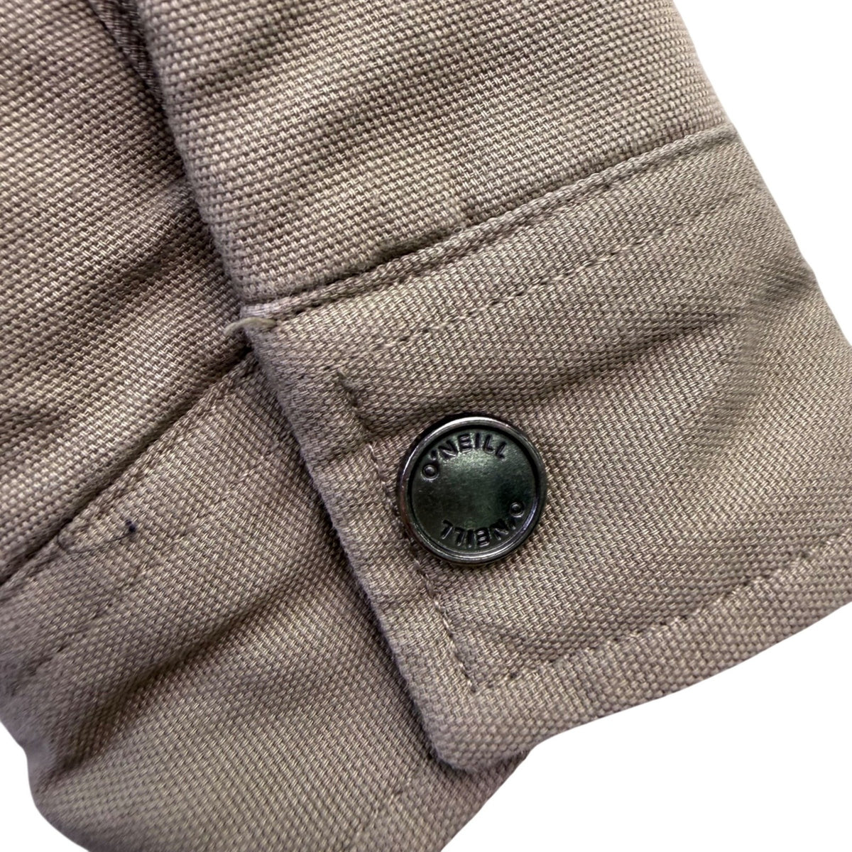 ONeill Mens Beige Cotton Jacket Corduroy Collar Sherpa Lined Standard Fit Size S