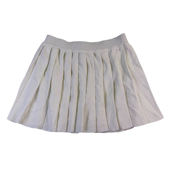 Immodel By Irina Womens White Pleated Skirt Stretch Waist All Seasons Sz  M