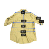 Ralph Lauren Womens Beige Linen Long Sleeve Utility Shirt Button Front Size XL