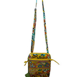 Vera Bradley Women’s Yellow Quilted Adjustable Strap Mini Hipster Crossbody Bag
