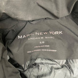 Marc New York Womens Black Quilted Hooded Coat Faux Fur Trim DownPockets Sz XL