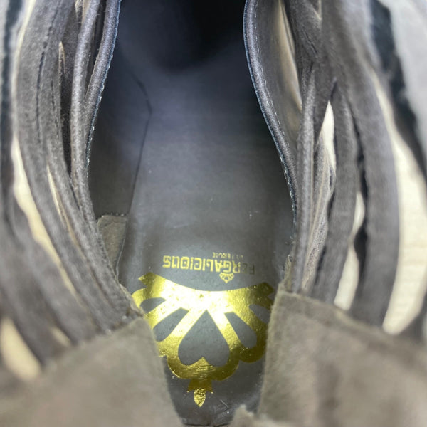 Fergalicious Women’s Taupe Zip Closure Heeled Weever Ankle Booties Size 7.5M