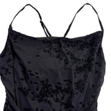 Fashion Nova Womens Black Floral Ruched Midi Dress Elegant Design Size XL