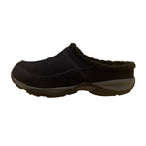 Easy Spirit Women’s Blue Suede Faux Fur Slip-On Mule Clogs Size 8.5M