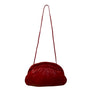 Vintage Brio Women’s Barbiecore Red Leather Gathered Shoulder Bag Size M