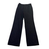 Pretty Garbage Womens Black Cotton Wide-Leg Studded Pants With Pockets Size S 
