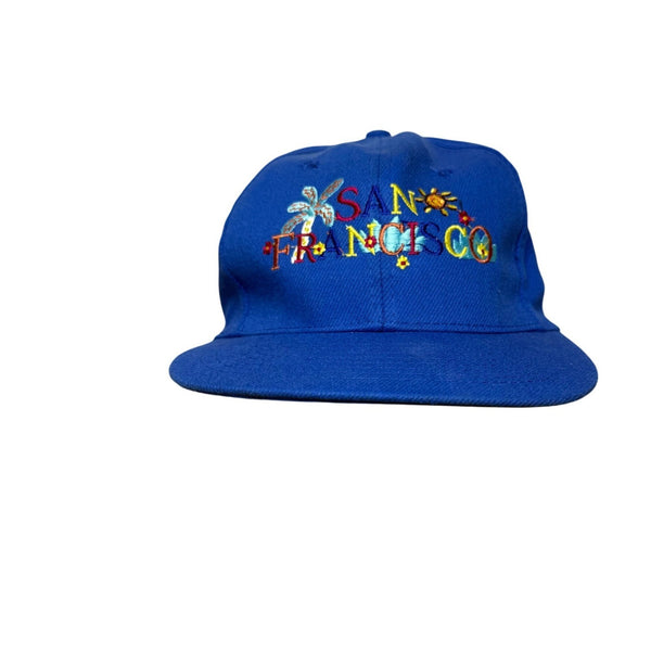 The Two Can Co San Francisco Embroidered Blue Snapback Hat Adjustable Size