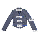 Tahari Womens Navy Cropped Blazer Jacket Stylish & Classy Size 8