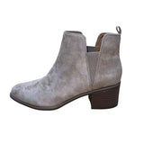 Dr. Scholls Women’s Putty Gray Fabric Block Heel Teammate Ankle Boot Size 8M