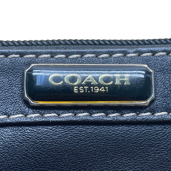Coach Women’s Black Leather Wristlet Compact Purse