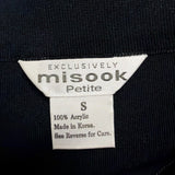 Exclusively Misook Womens Black Pleated Hem Skirt Elegant Size Small