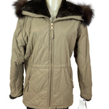Andrew Marc Womens Quilted Hooded Jacket W/Faux Fur Trim Winter Coat Sz XS - New