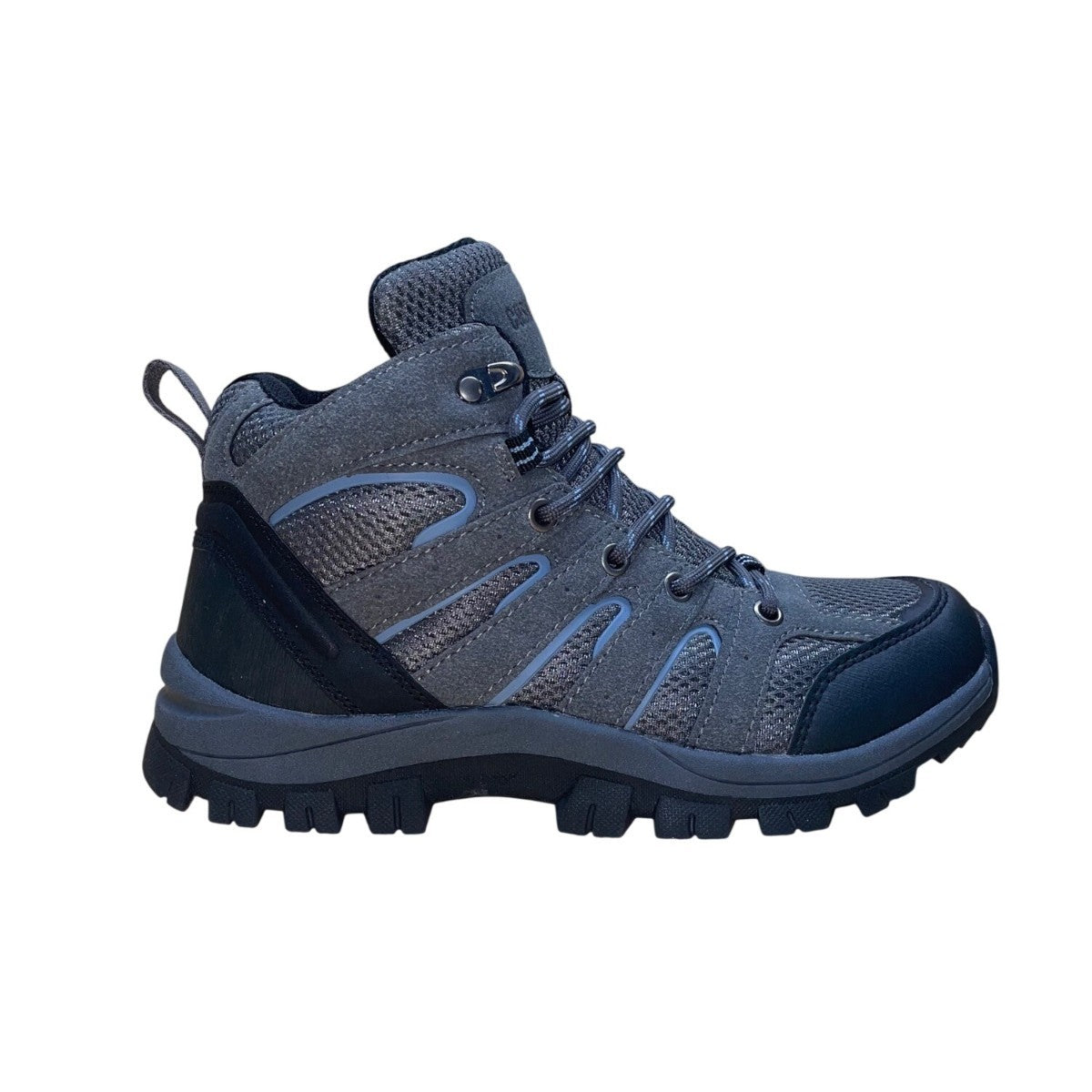 Cushionaire Women’s Gray & Blue Mesh & Faux Suede Bixton Hiking Boots Size 6.5M
