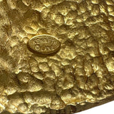 70s & 80s Kenneth Jay Lane Gold Tone Cuff Bracelet Alligator Textured Vintage
