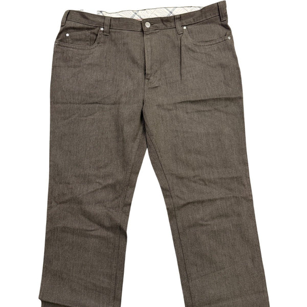 Kenneth Cole Mens Brown Casual Flat-Front Pants Durable & Stylish Size 42x29