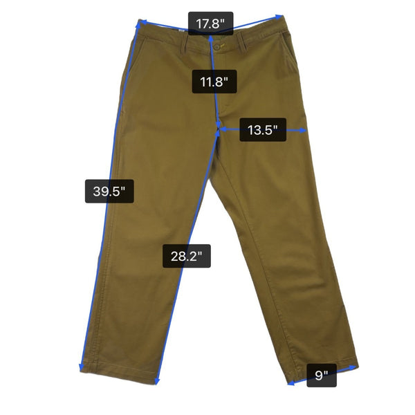 L.L.Bean Mens Khaki Coolmax Classic Fit Pants Comfortable Durable Sz 38Wx29L