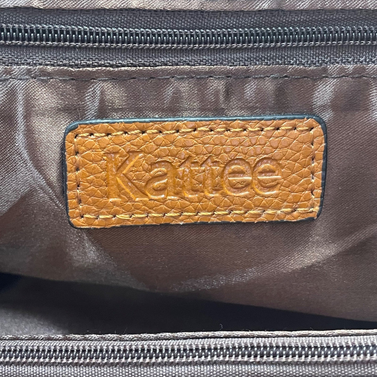 Kattee Women’s Brown Leather Structured Design Dual Handle Satchel Bag