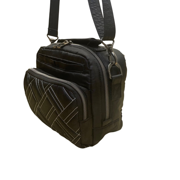Lug Women’s Black Quilted Nylon Mini Ranger Adjustable Strap Crossbody Bag
