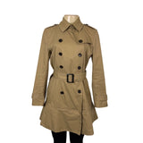 Banana Republic Womens Beige Cotton Double-Breasted Trench Coat Size M