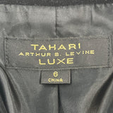 Tahari Arthur S. Levine Luxe Black  With Beaded Collar Womens Blazer Sz 6