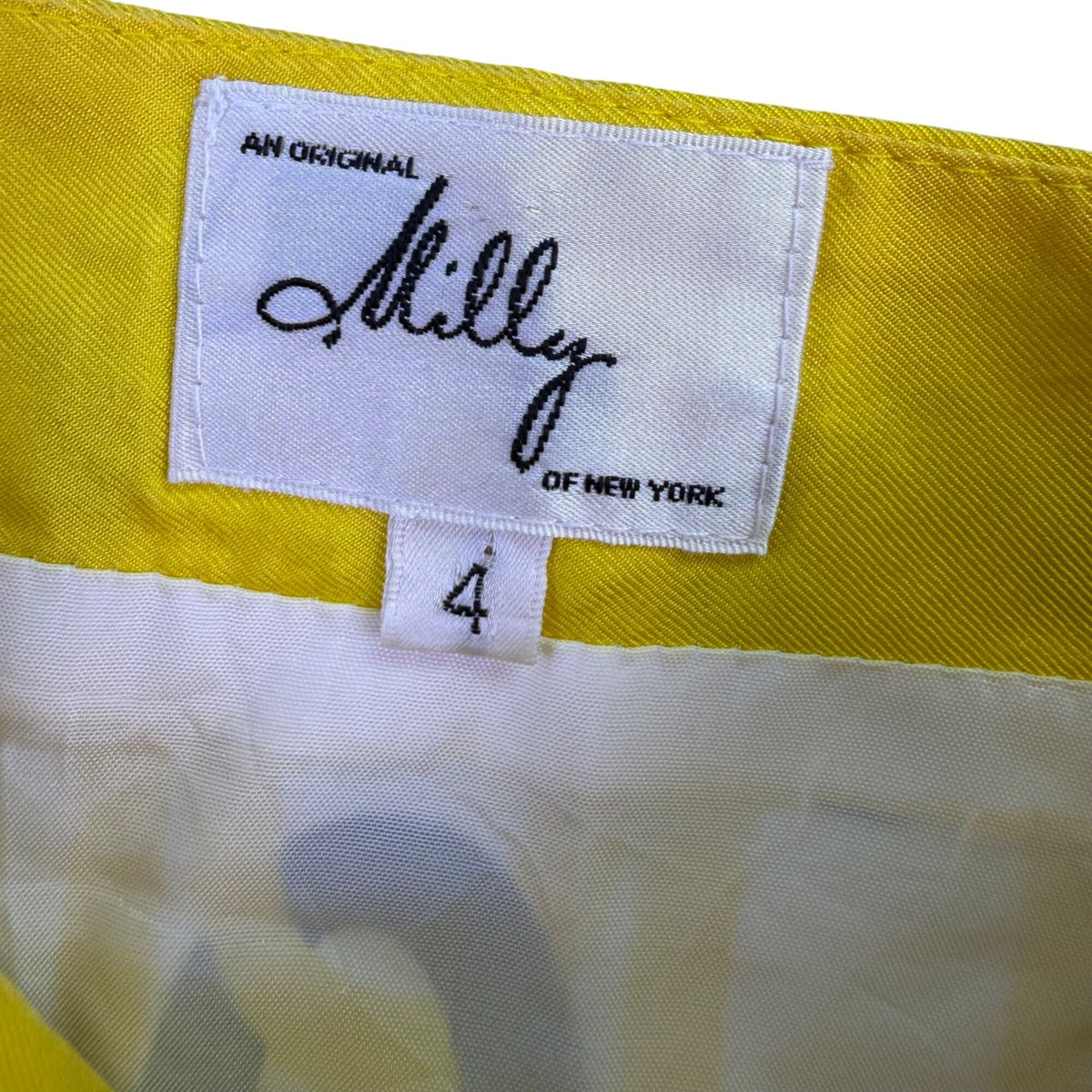 Milly Womens Yellow Multicolor Silk Chain Print Sleeveless Top Size 4 USA