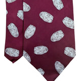 Josh Bach Men’s Red Silk Fingerprint Print Neck Tie Stylish Accessory