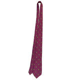 Happy Holiday Mens Red 100% Silk Candy Cane Patterned Tie