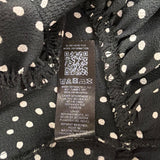 Asos Womens Black White Polka Dot Short-Sleeve Smocked Mini Dress Size 10