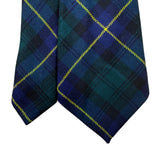 Kinloch Anderson Mens Blue & Yellow Wool Tartan Pattern Tie