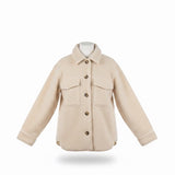 Zara Kids Beige Sherpa Button-Up Jacket With Pockets Size 11-12 Years