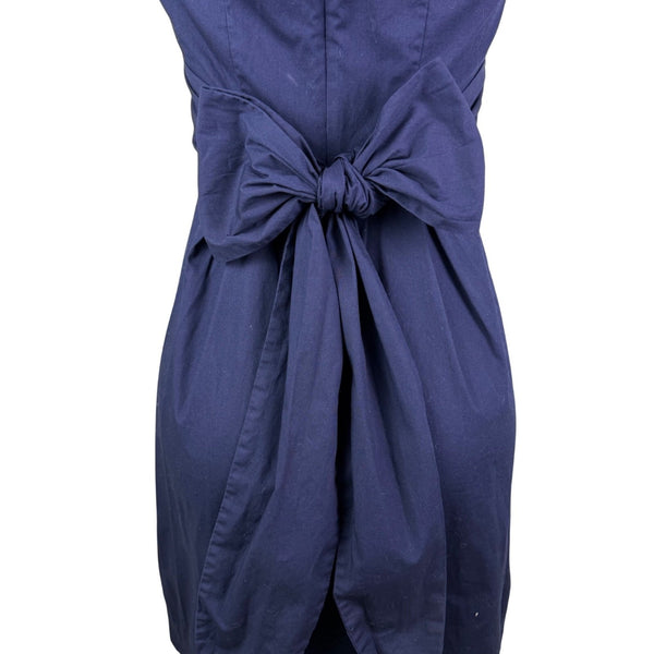 J. By J.Crew Women’s Navy Cotton Blend Sleeveless Wrap Dress Casual Fit  Size 00