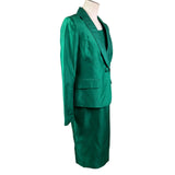 Albert Nipon Womens Green Dress & Jacket Set Elegant Formal Outfit Size 4