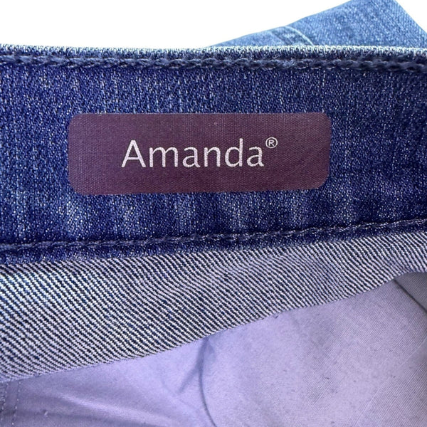 Gloria Vanderbilt Womens Blue Denim Amanda Straight-Leg Jeans Classic Fit Sz14
