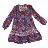 By Anthropologie Womens Multicolor 100% Viscose Printed Long Sleeve Mini Dress S