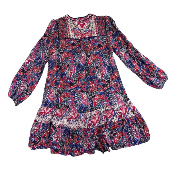 By Anthropologie Womens Multicolor 100% Viscose Printed Long Sleeve Mini Dress S