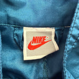 Nike Mens Black Teal Burgundy Nylon Windbreaker Jacket Full Zip Retro Style