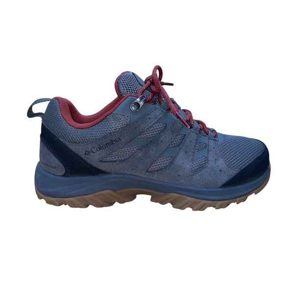 Columbia Women’s Gray & Red Mesh Redmond 3 Waterproof Hiking Shoes Size 8