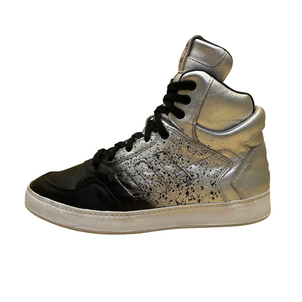 Adidas Men’s Silver Black Bankshot 2.0 Rita Ora High-Top Sneakers Size 8