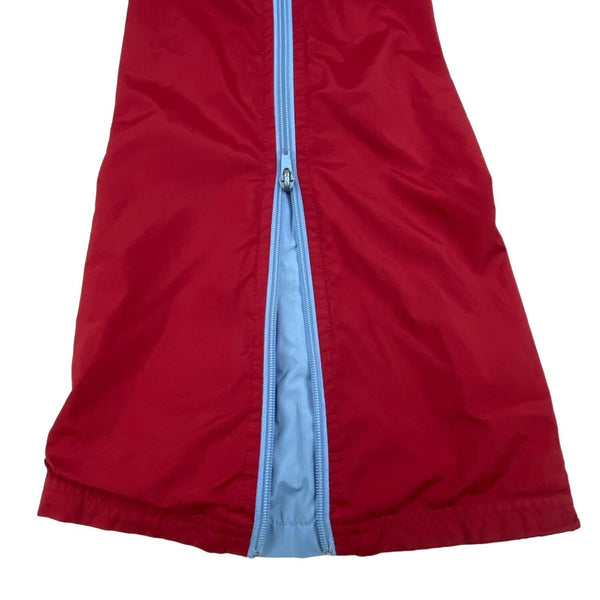 Tilt Red Light Blue Line Detail With Side Zipper Track Pants Size M