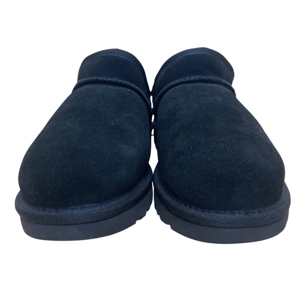 UGG Women’s Black Suede Cozetta Luxe Shearling Slip-On Mule Slippers Size 8