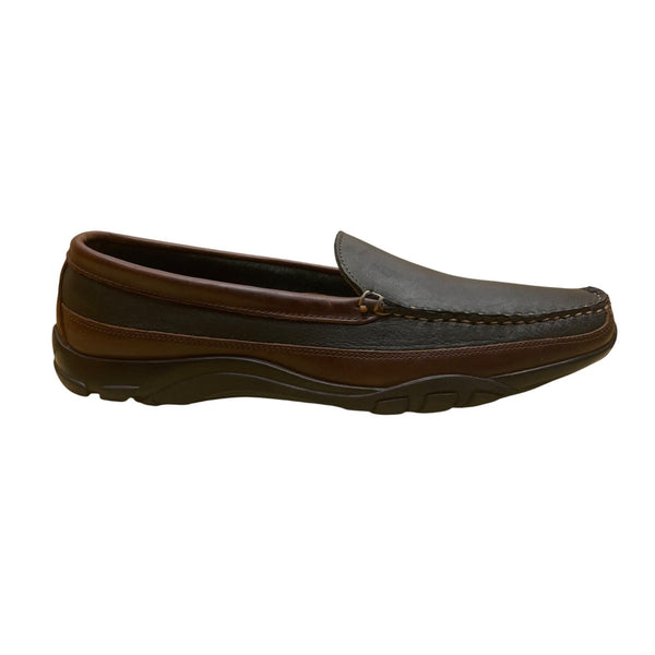Allen Edmonds Men’s Brown & Black Leather Boulder Moc Toe Loafers Size 12B