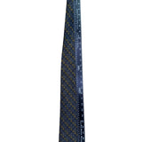 Brioni Mens Blue Yellow Silk Geometric Tie Handmade In Italy Elegant Design
